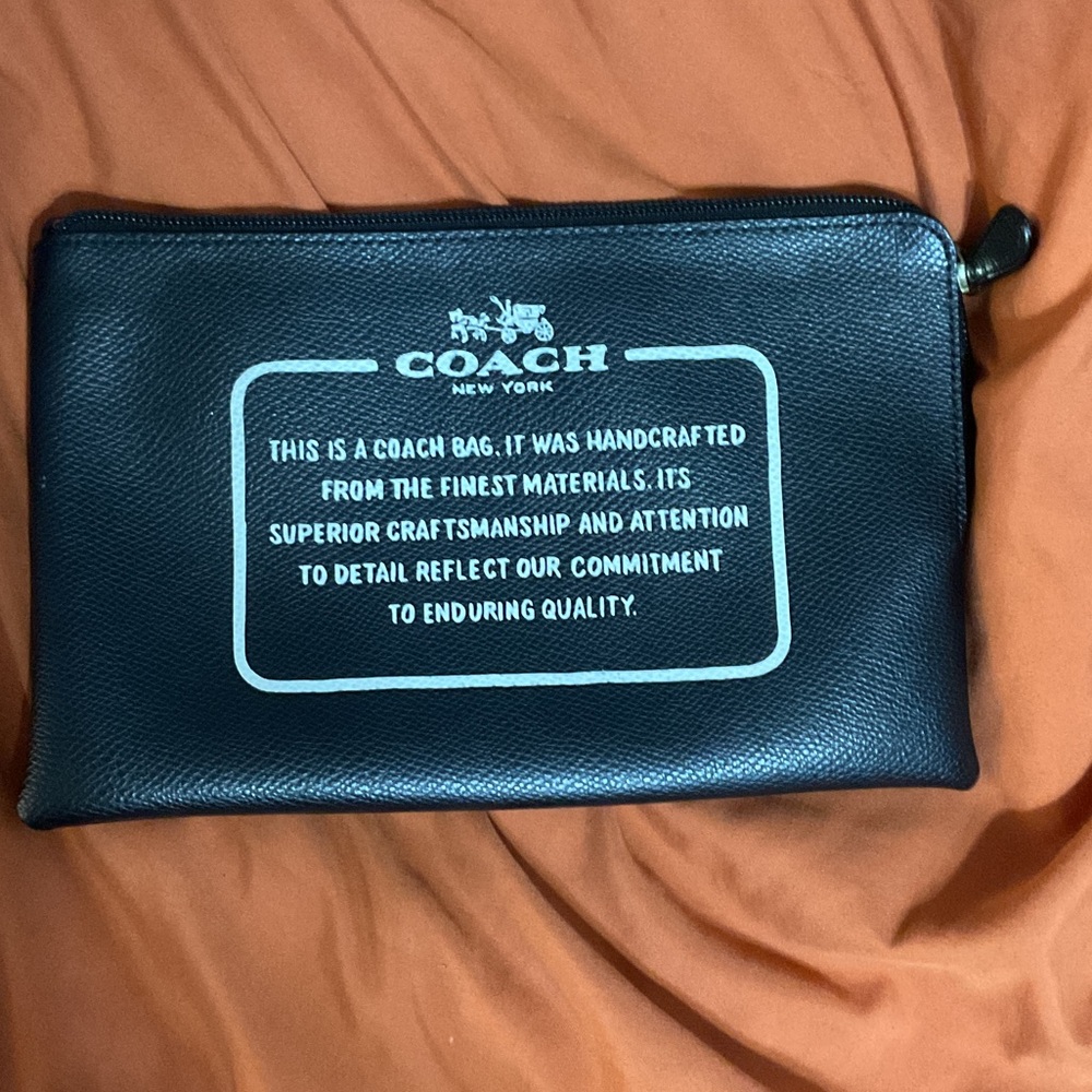 Coach Black Leather Toiletry Bag